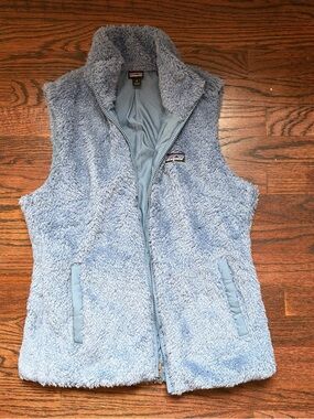 Patagonia Powder Blue Plush Sherpa Vest